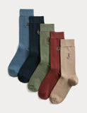 M&S Cool & Fresh Western cowboy socks 5 pack (British brand)