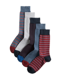 M&S Cool & Fresh stripe cotton rich socks 5 pack (British brand)