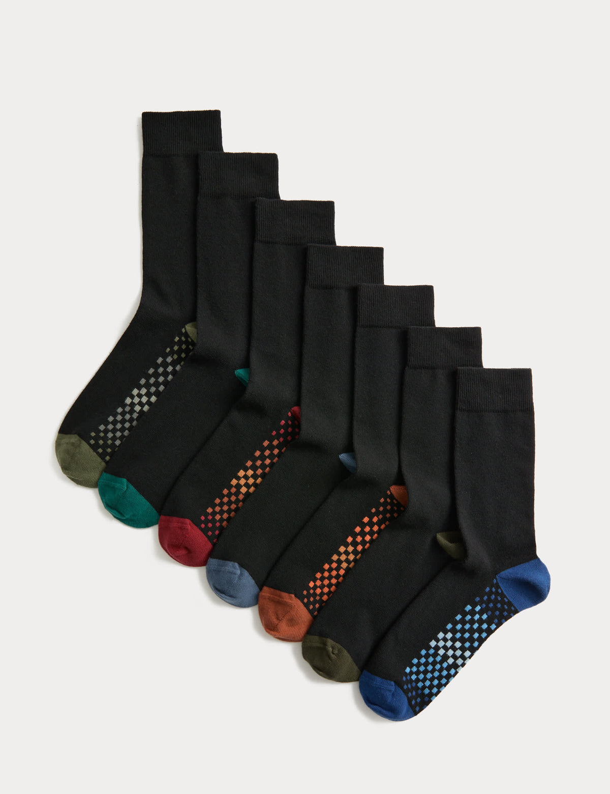 M&S cotton rich socks Cool & Fresh Geo 7-pack - British product