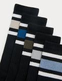Goodmove Cool & Fresh cotton-rich cushioned sports socks 5 pack (British brand)