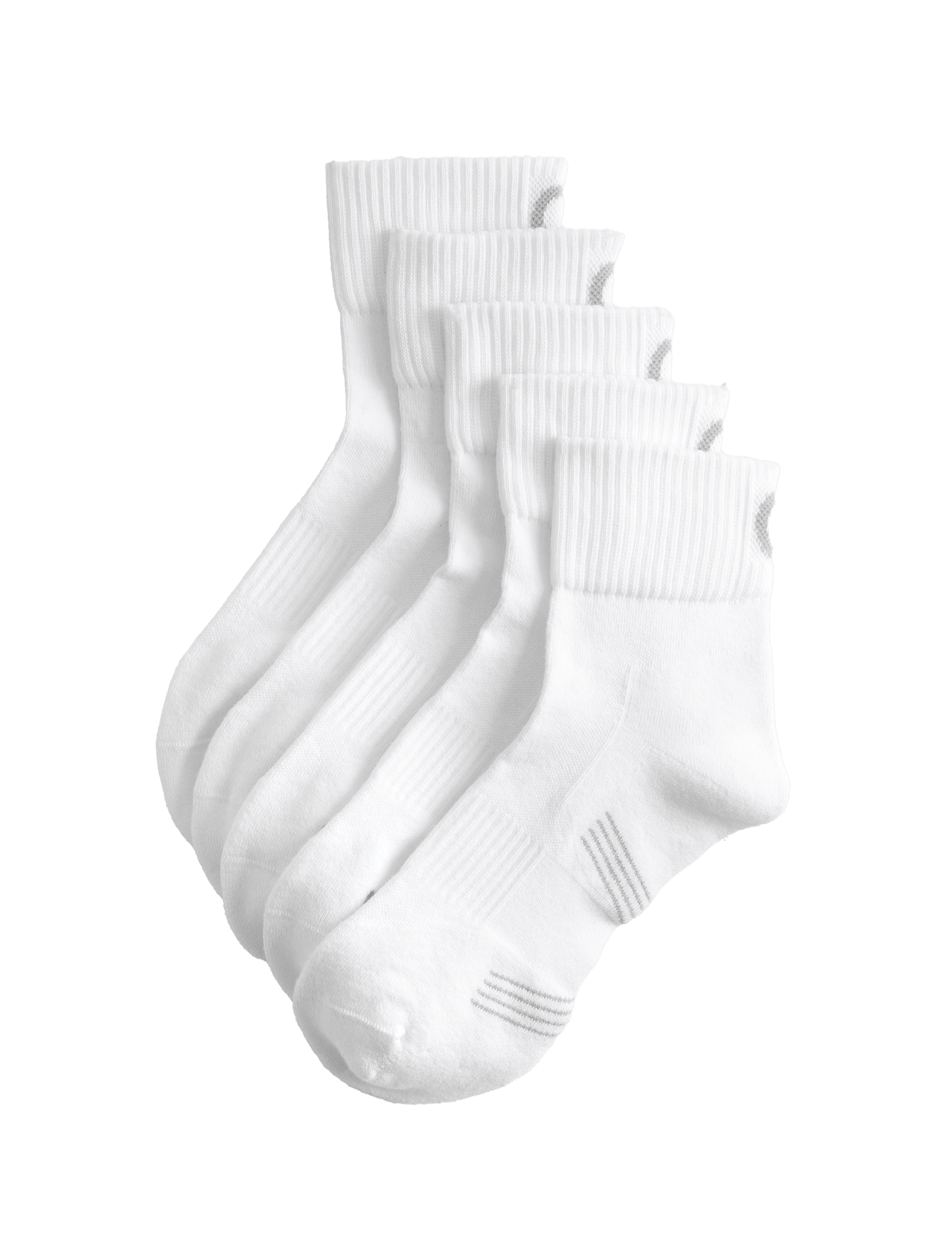 Goodmove 5 Pack Freshfeet Cushioned Cotton Rich Quarter Liner Sport Socks