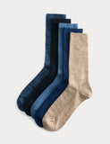 M&S Collection Cotton Rich Ribbed Socks 5 Pack