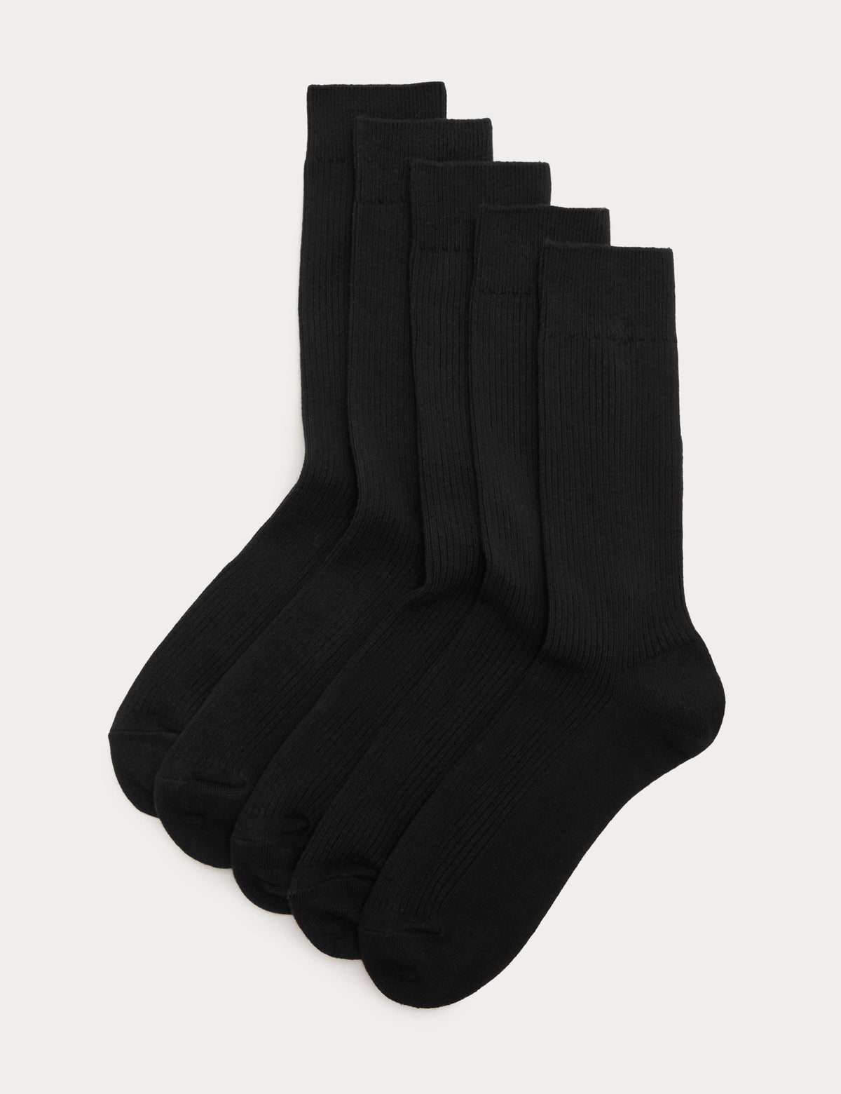 M&S ribbed socks cotton rich 5 pack, UK version