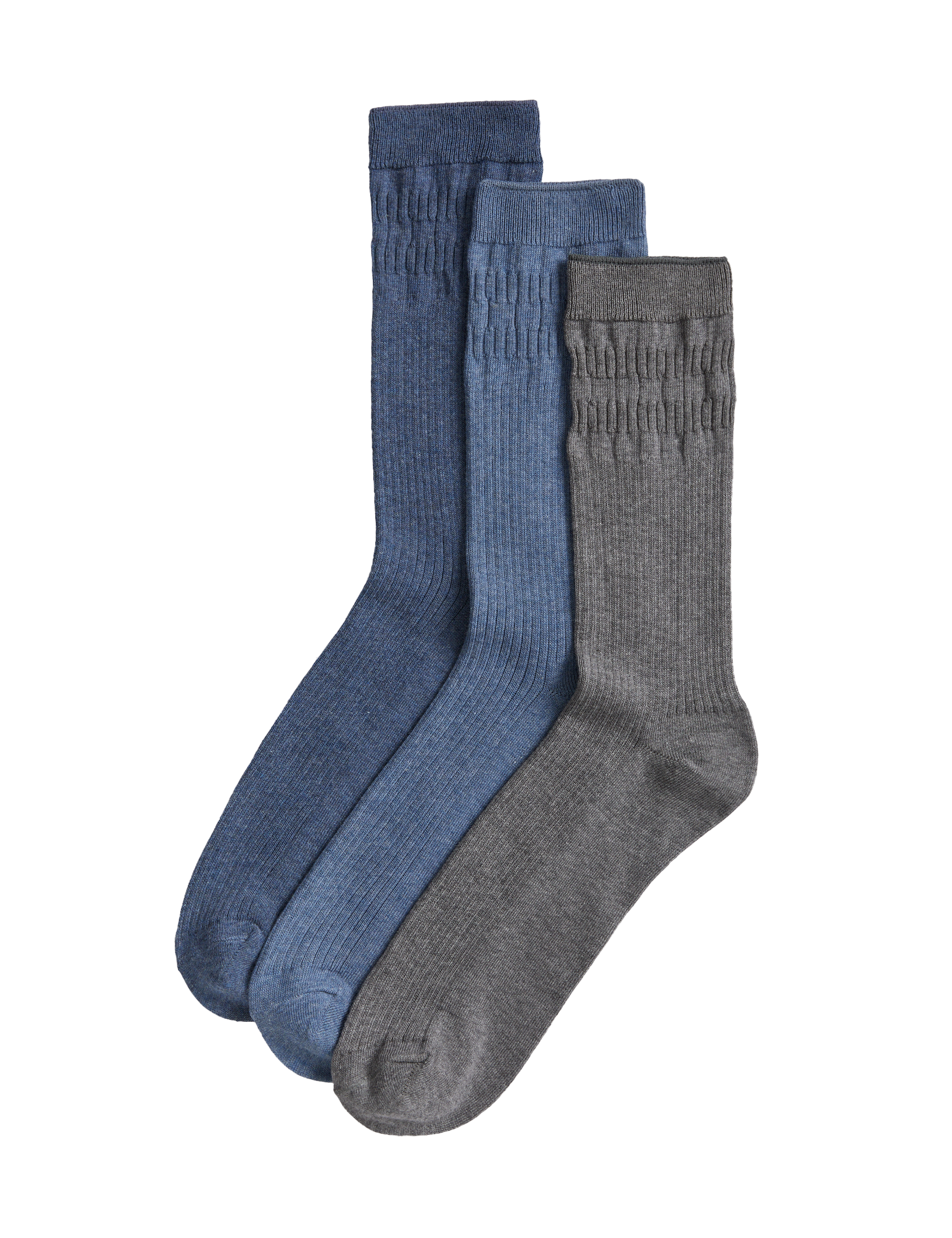 M&S 3 Pack Gentle Grip Cool & Fresh Socks