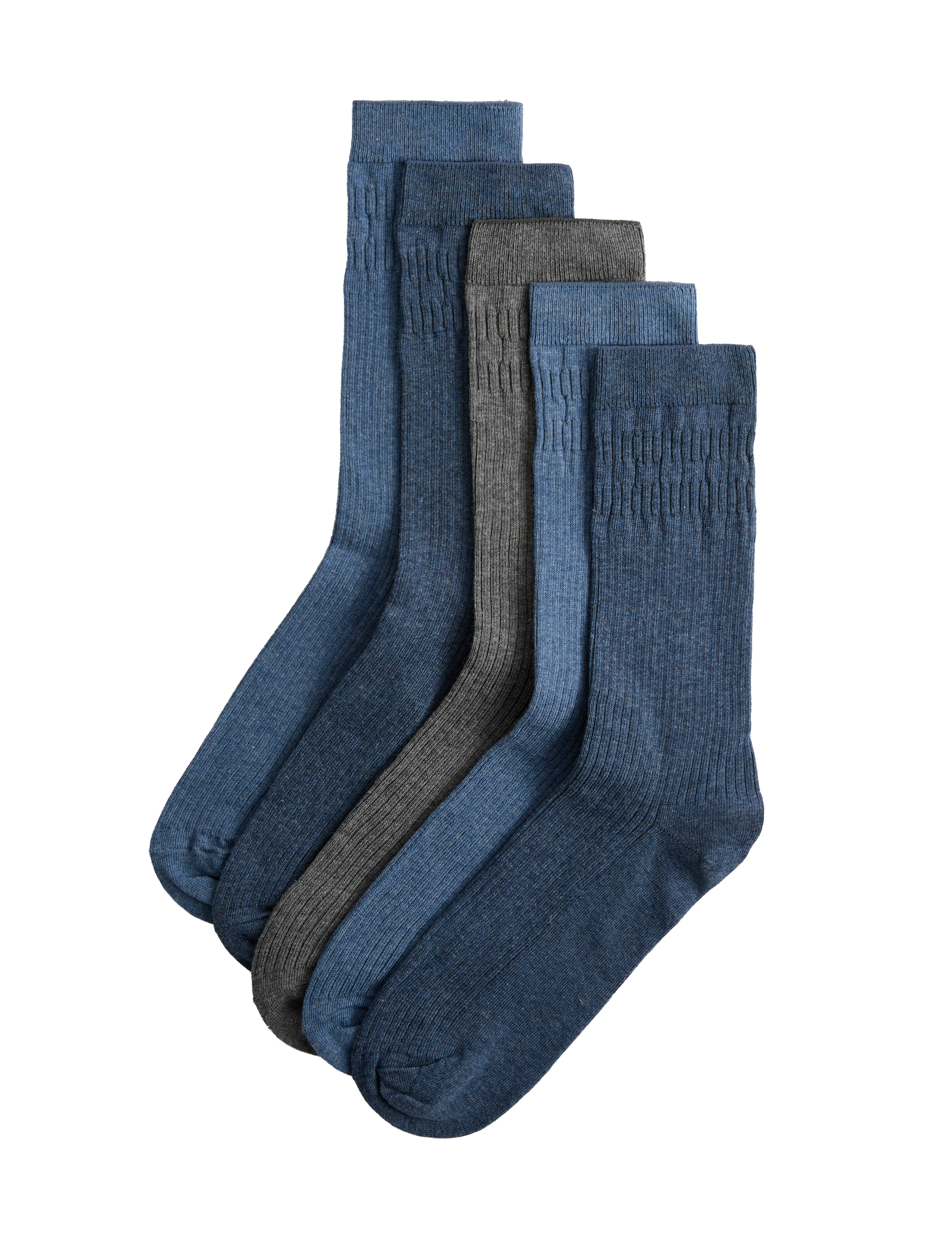 M&S 5 Pack Cotton Rich Gentle Grip Socks