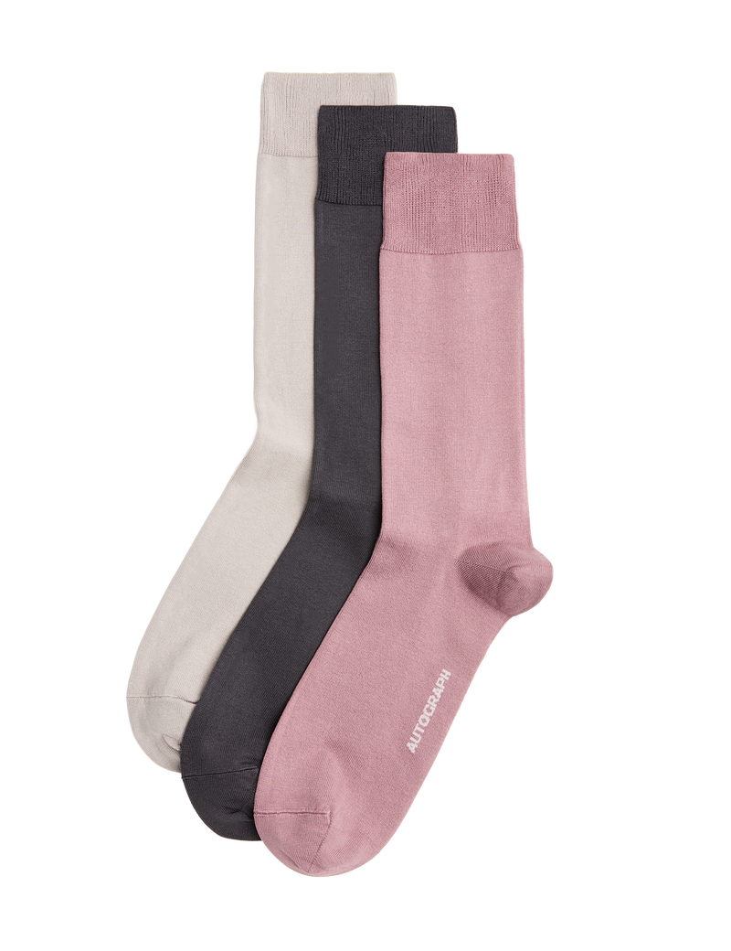 Autograph 3 pack Egyptian cotton rich socks, imported from the UK