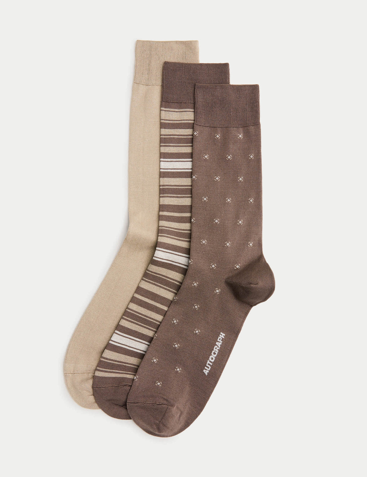 Autograph 3 pack mercerised cotton rich socks (British brand)