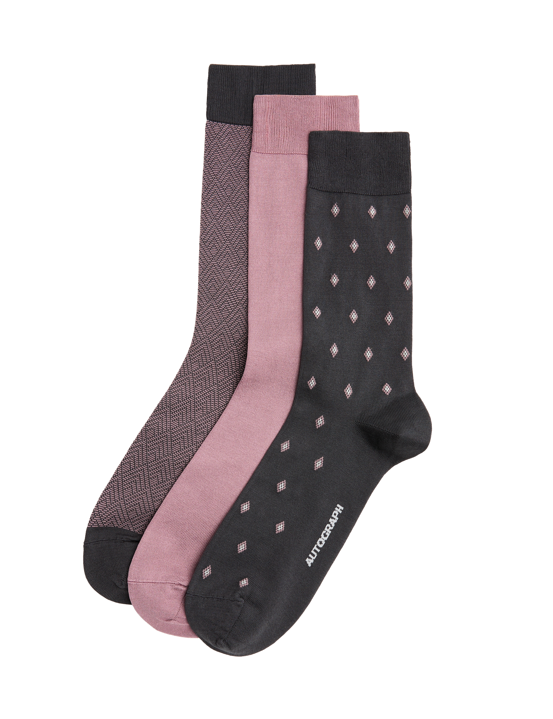 Autograph mercerised cotton rich socks 3-pack (British brand)