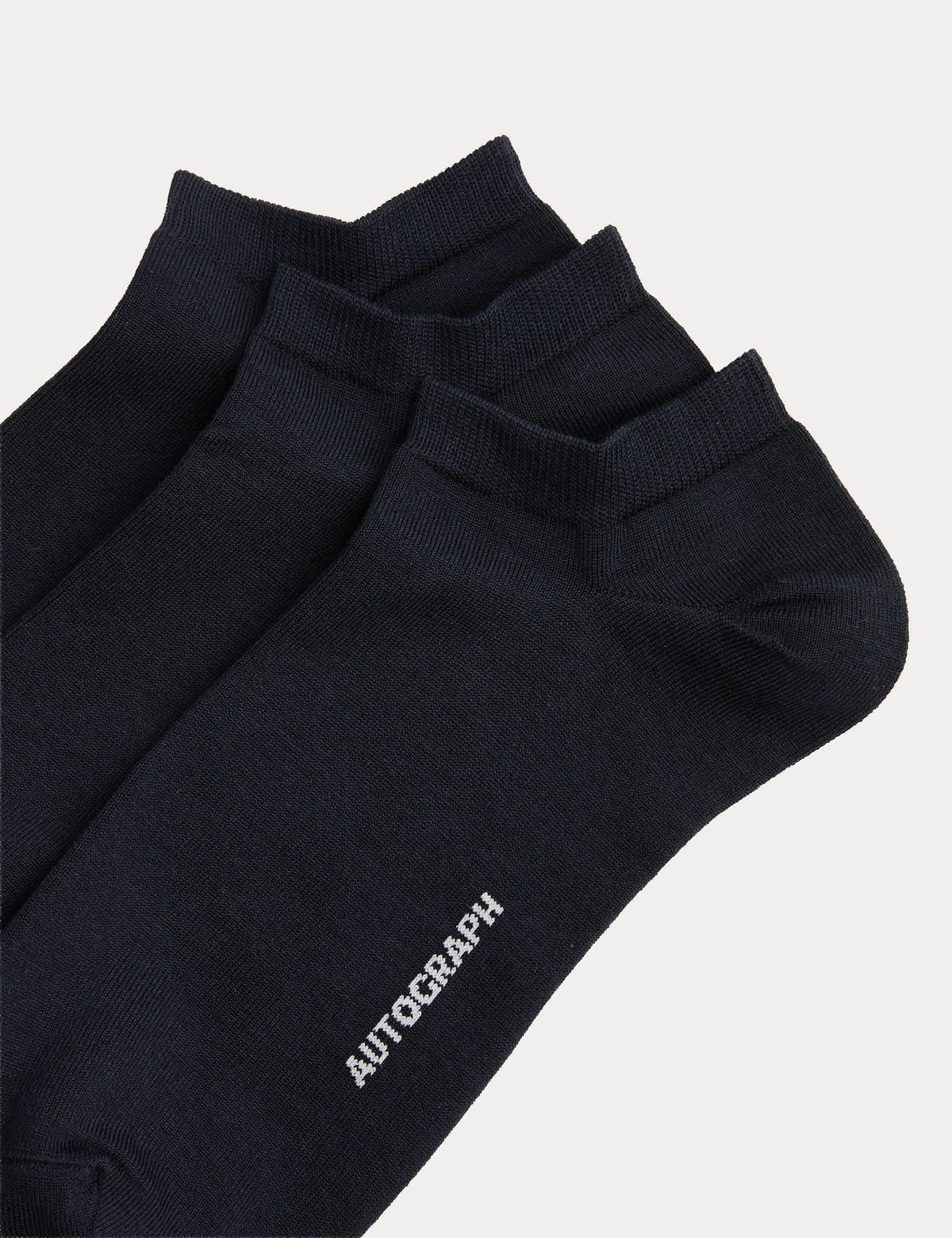Autograph 3 Pack Egyptian Cotton Rich Trainer Liner Socks