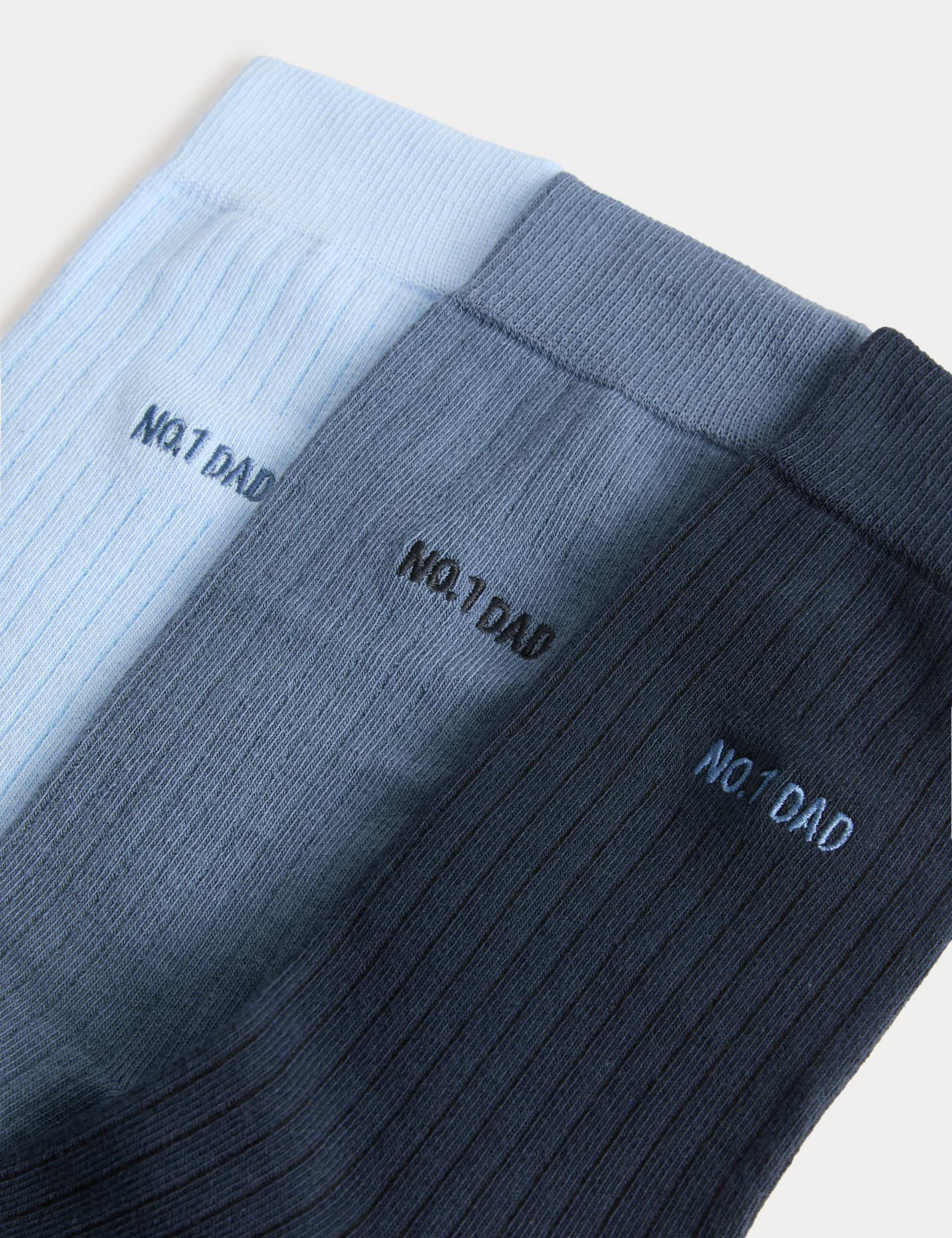 M&S novelty No1 Dad cotton-rich socks 3 pack, UK version