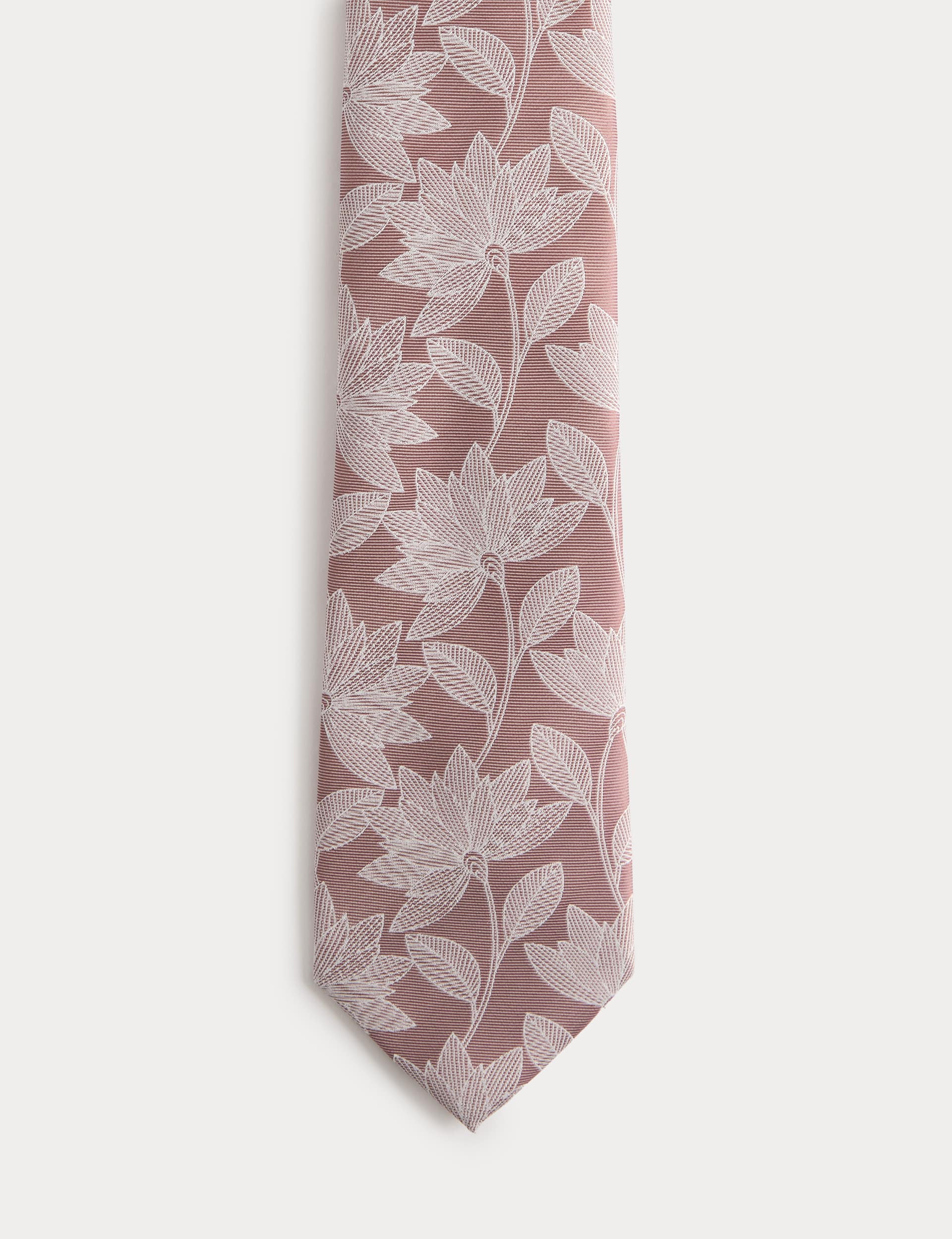 M&S floral fan tie regular width 8cm, UK version