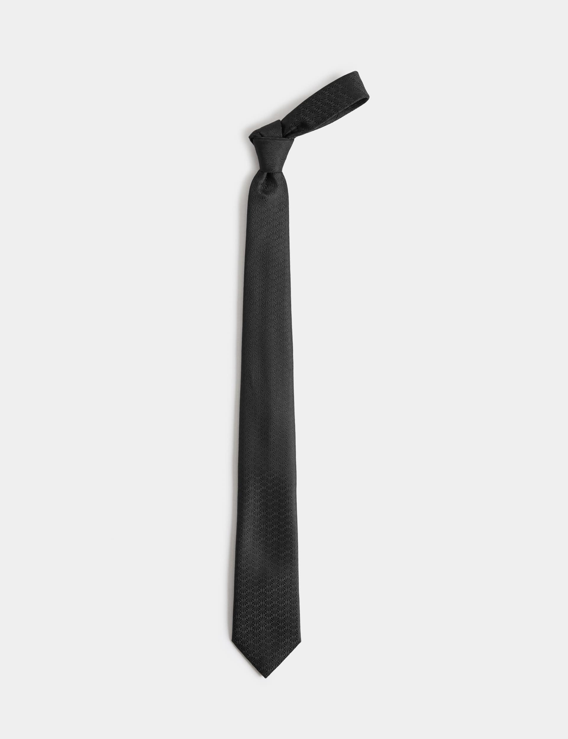 M&S textured fan design tie, imported from the UK
