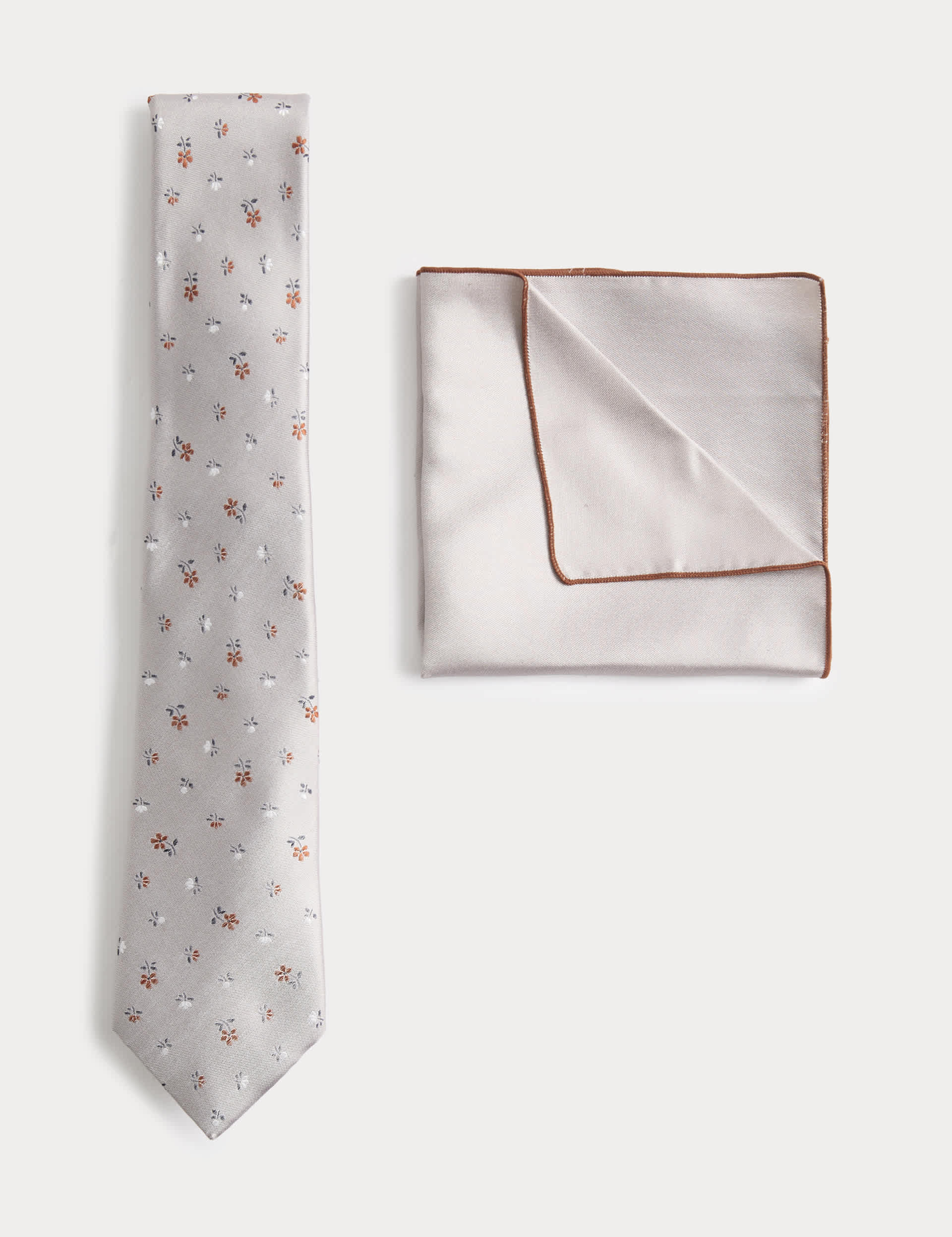 M&S ditsy floral tie and handkerchief set, UK version