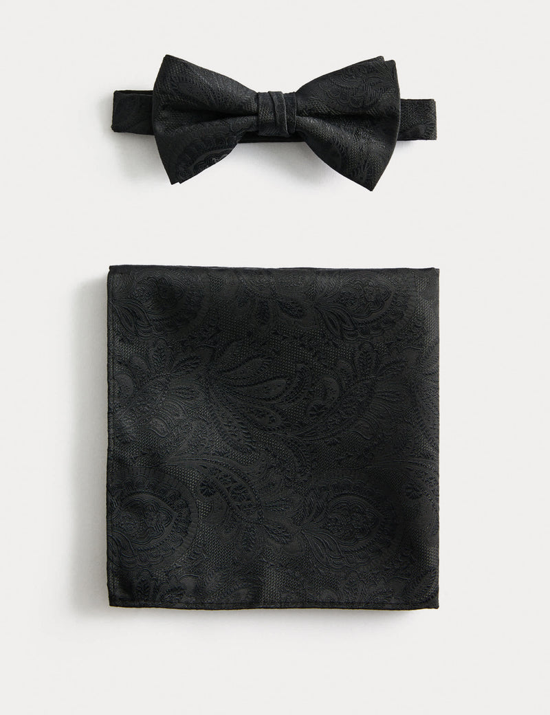M&S Paisley Bow Tie and Hank Set, UK version