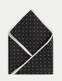 Autograph polka dot pure silk pocket square, UK version