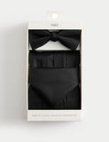 M&S textured bow tie handkerchief cummerbund set, imported from the UK