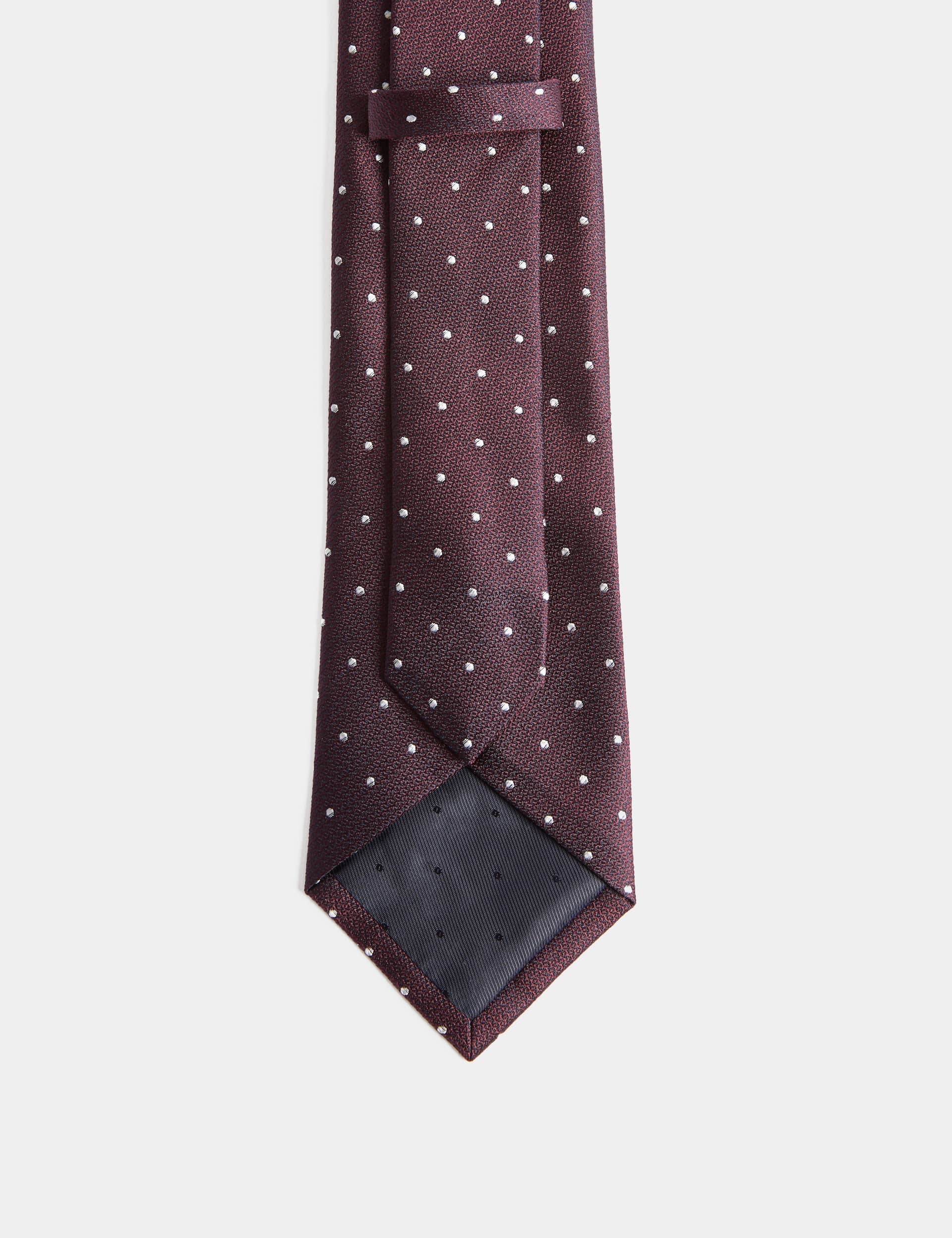 M&S pure silk polka dot tie, regular width (British brand)