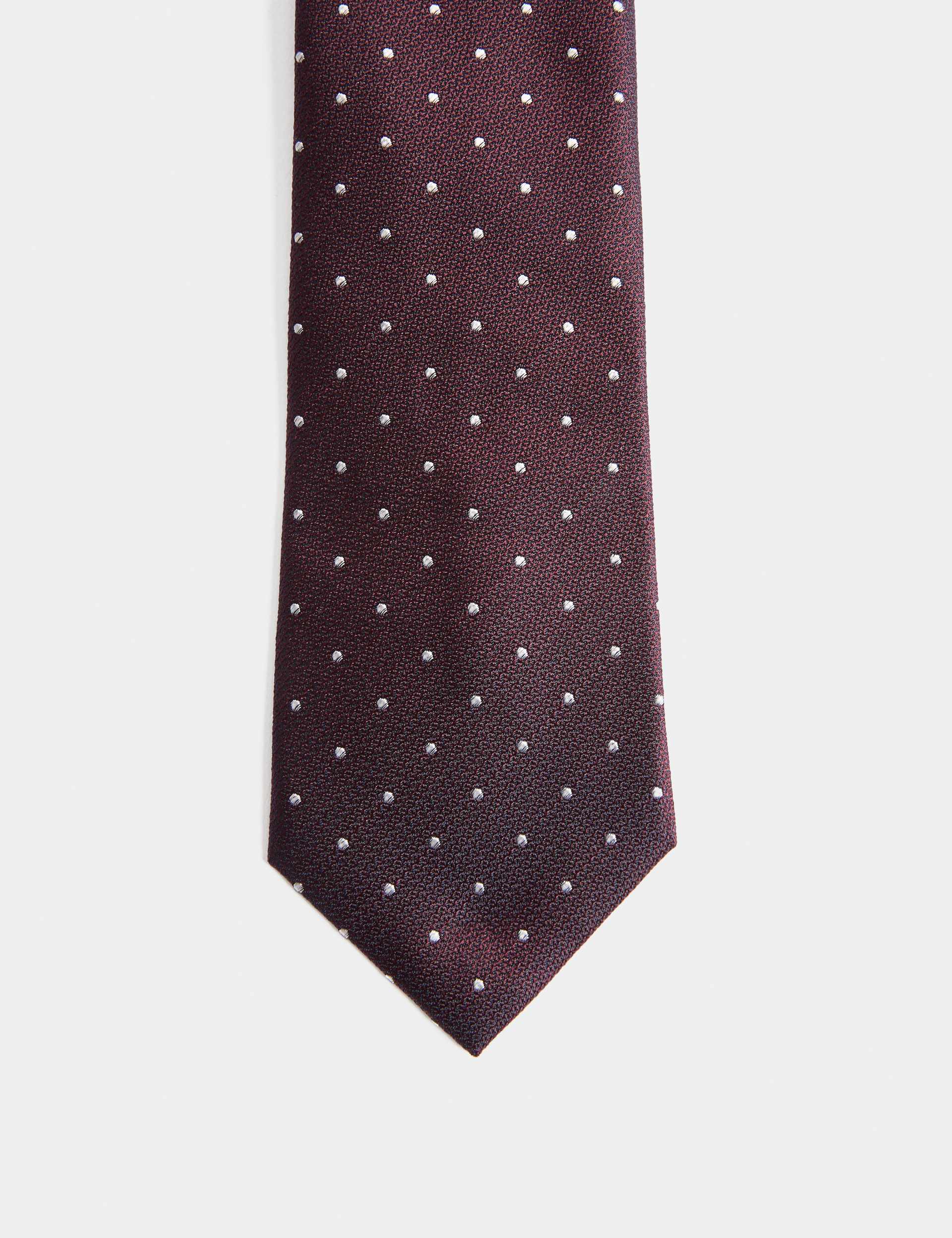 M&S pure silk polka dot tie, regular width (British brand)