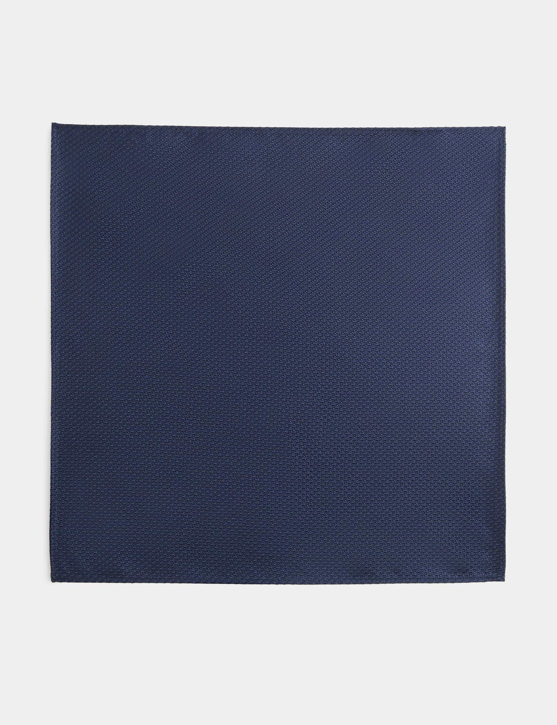 M&S SARTORIAL Textured Pure Silk Pocket Square