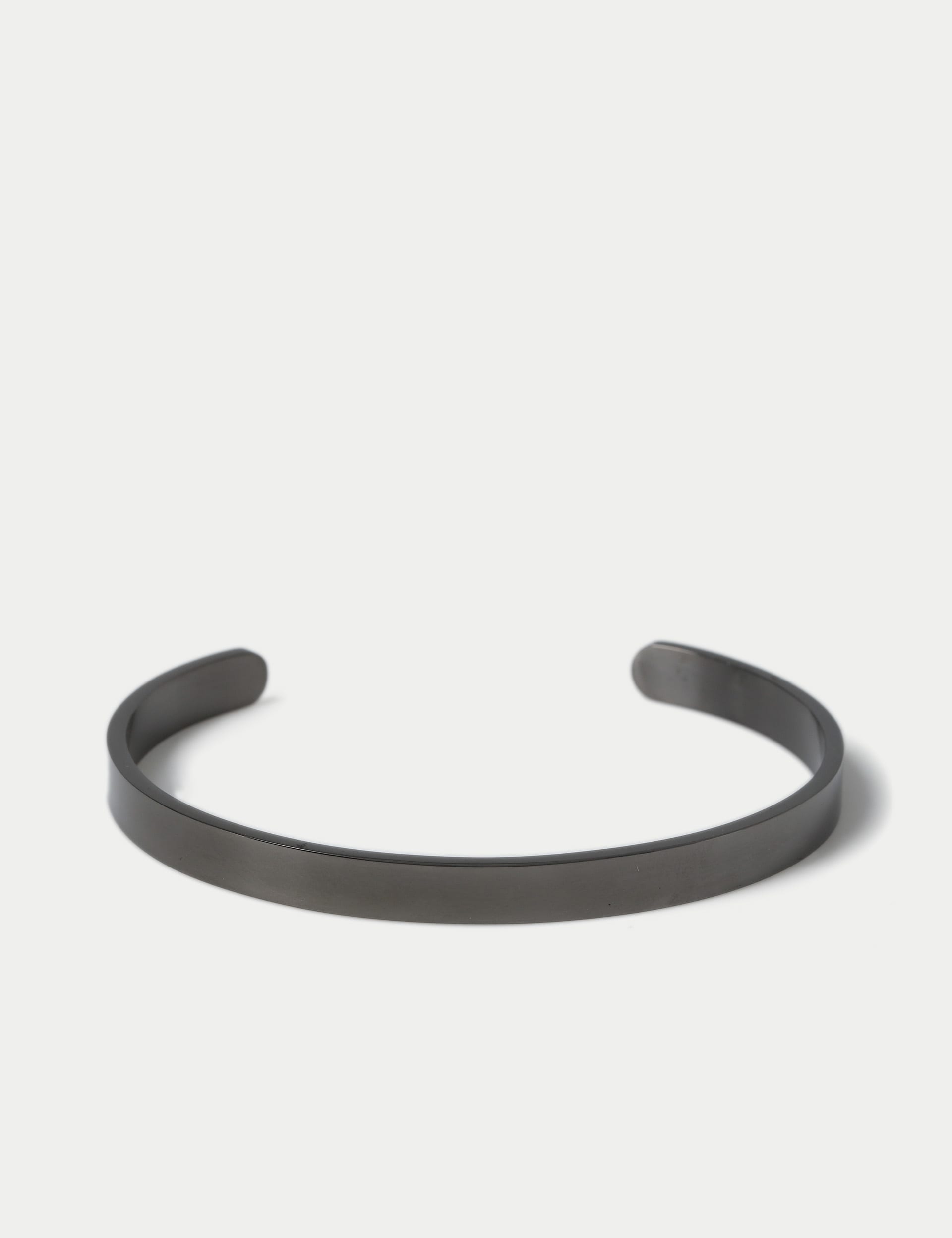 M&S stainless steel gunmetal open cuff bracelet, UK version
