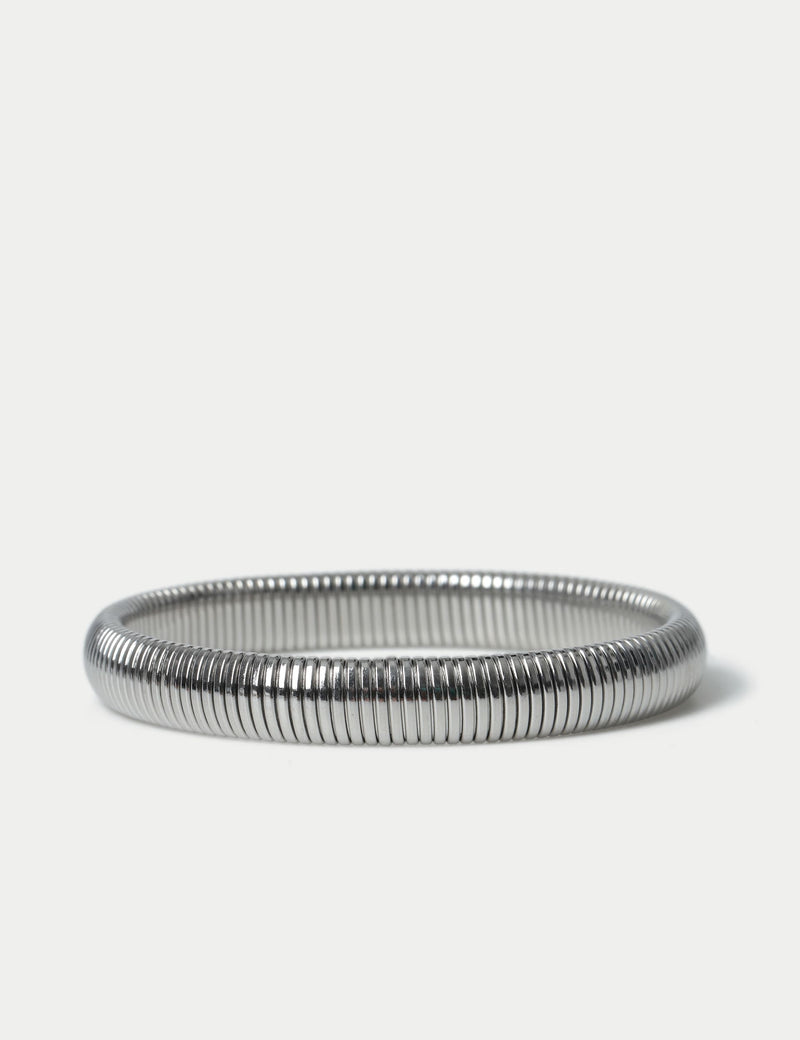 M&S silver tone stainless steel stretch bracelet, imported from the UK