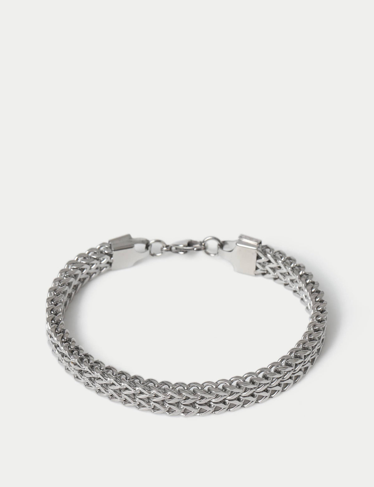 Stainless steel chunky chain bracelet silver tone, imported from the UK
