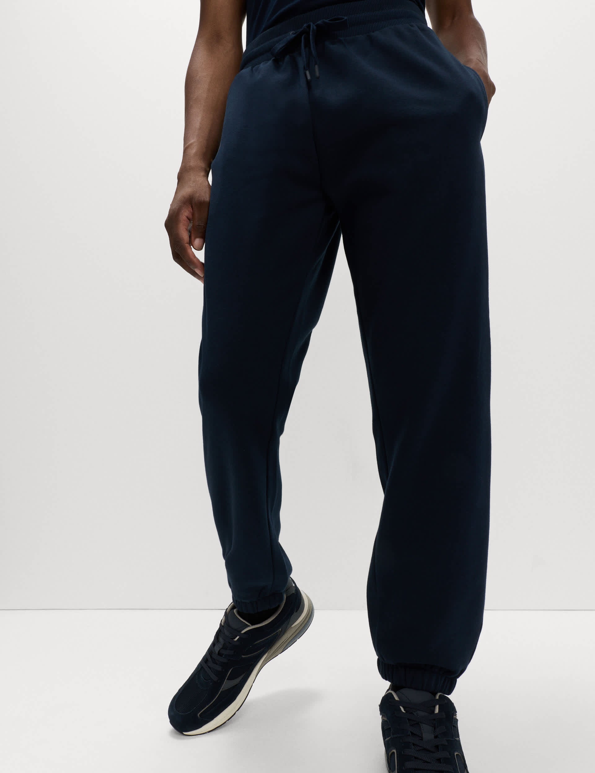 M&S Collection elasticated waist cotton rich joggers - British product