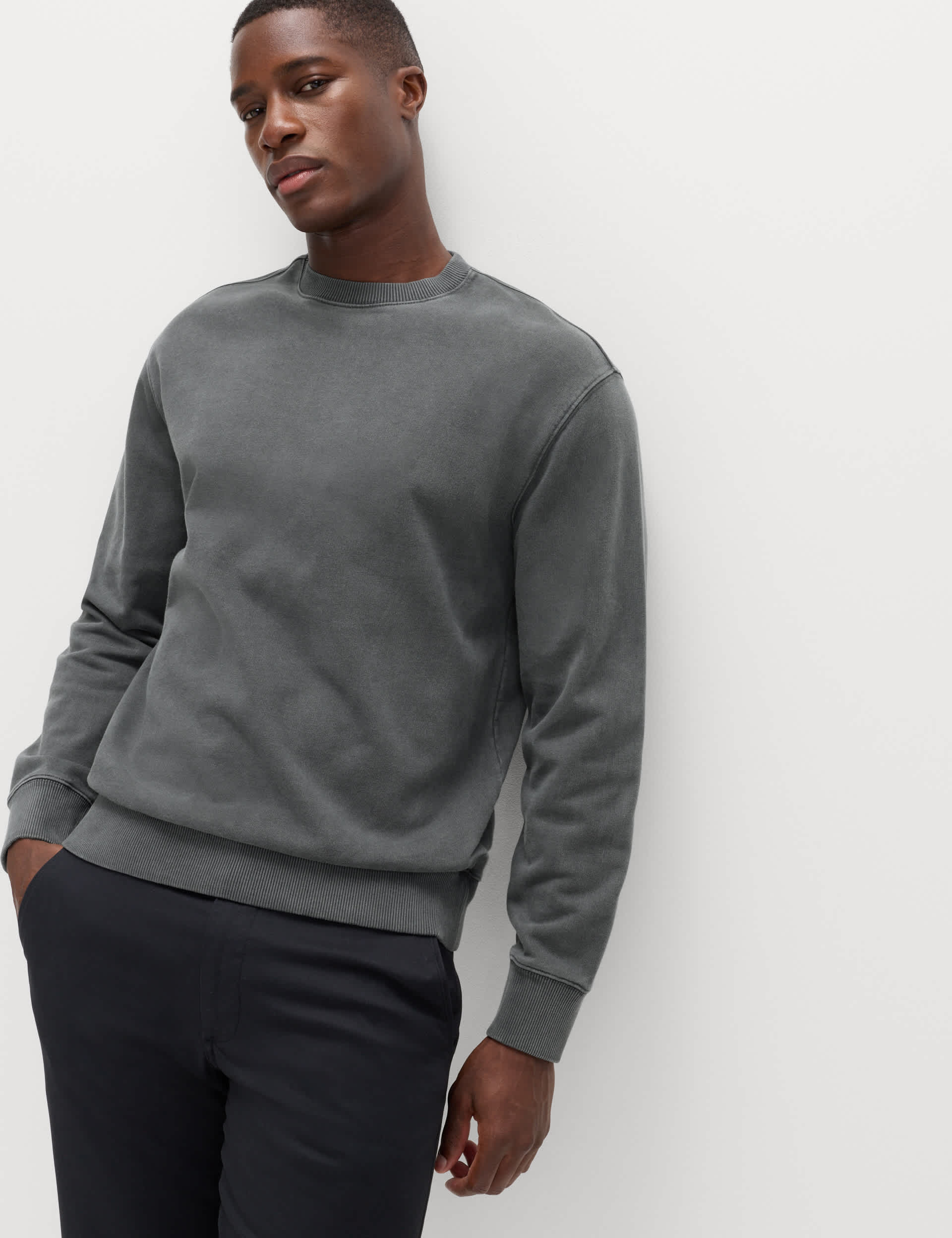 M&S Pure Cotton Garment Dye Sweatshirt, imported from the UK