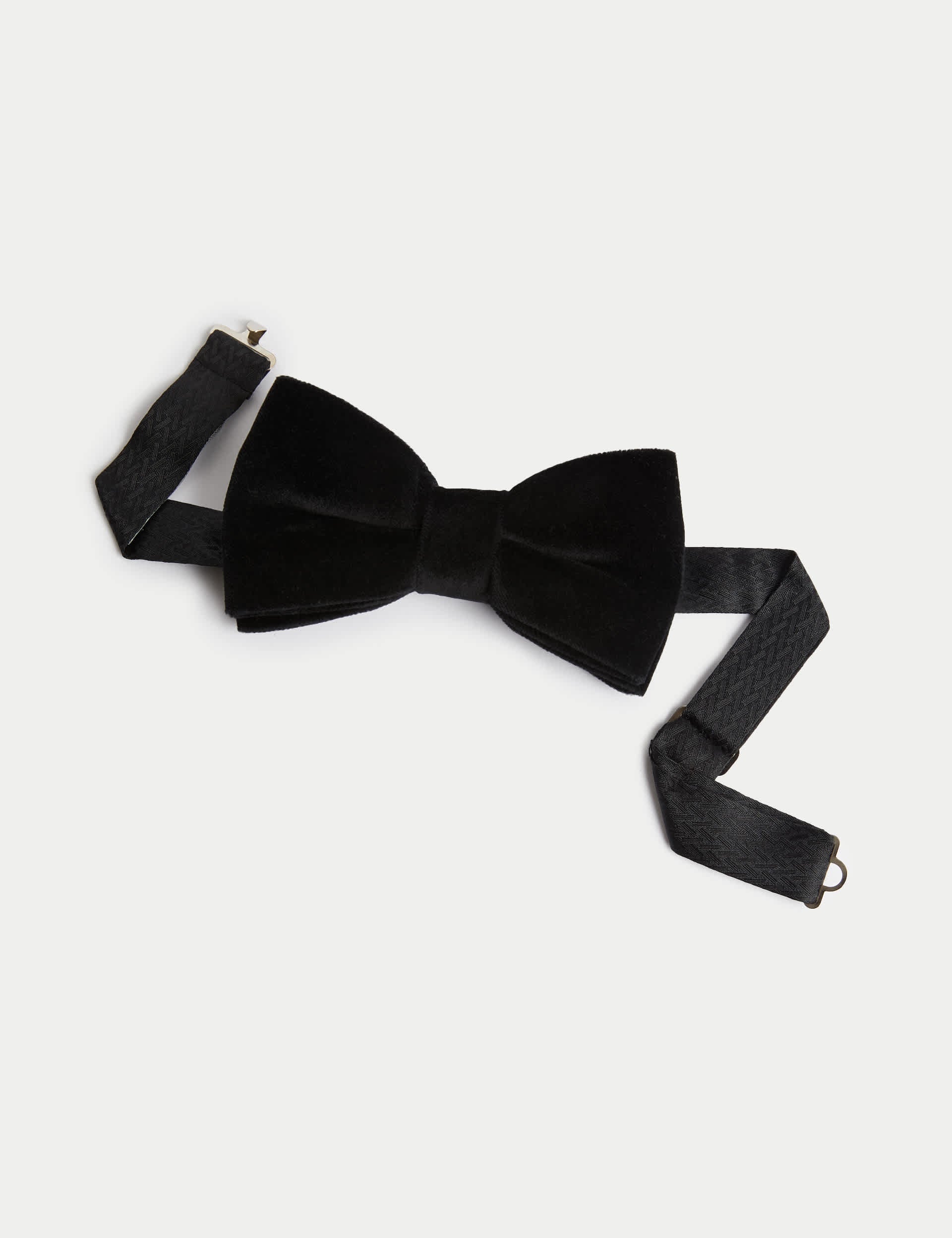 Jaeger velvet bow tie in cotton (British brand)