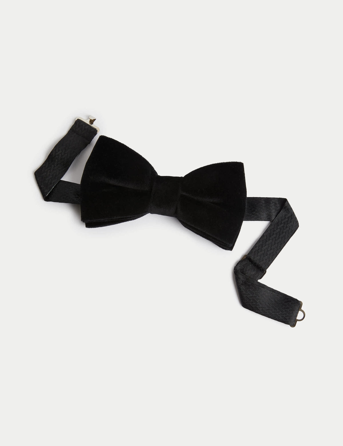 Jaeger velvet bow tie in cotton (British brand)