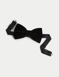Jaeger velvet bow tie in cotton (British brand)
