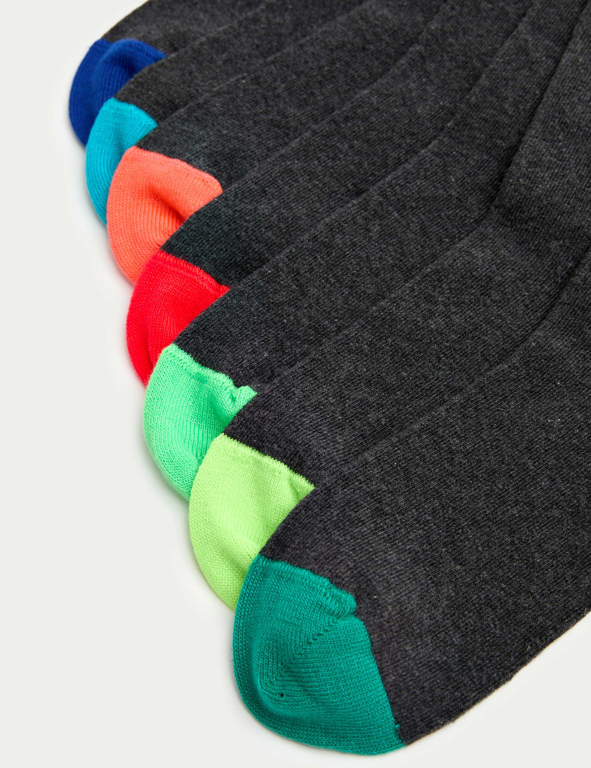 7 pack of school cotton-rich ankle socks (British brand)