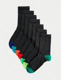 7 pack of school cotton-rich ankle socks (British brand)