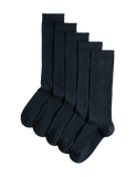 Cotton Rich Knee High Socks 5 Pack (6 Small-7 Large)