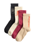 Cotton rich palm tree socks 4pk small to large (British brand)