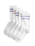 cotton rich rib stripe sports socks 5 pack, imported from the UK