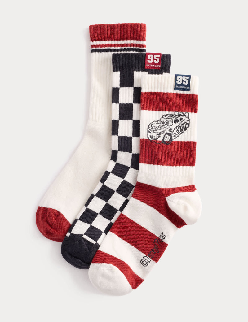 Disney Pixar Cars cotton rich socks 3 pack, UK version