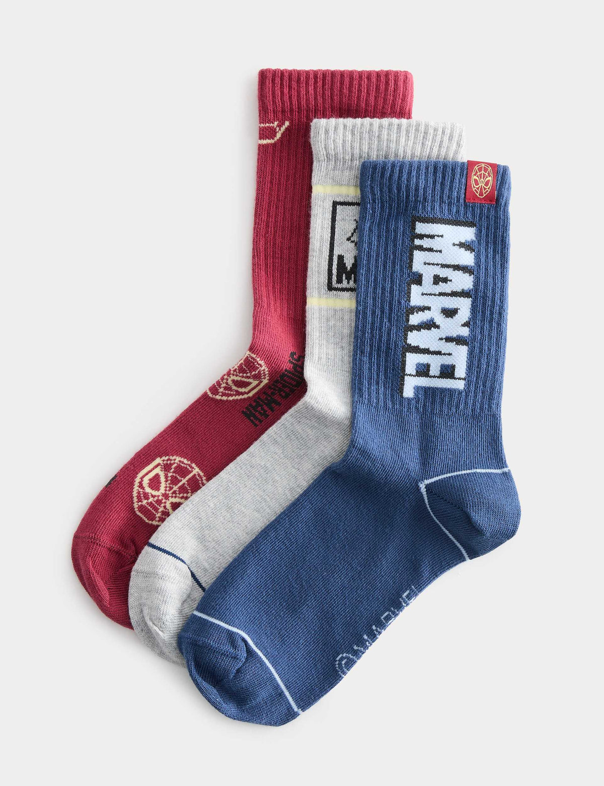 Spider-Man cotton rich ankle socks 3 pack, imported from the UK