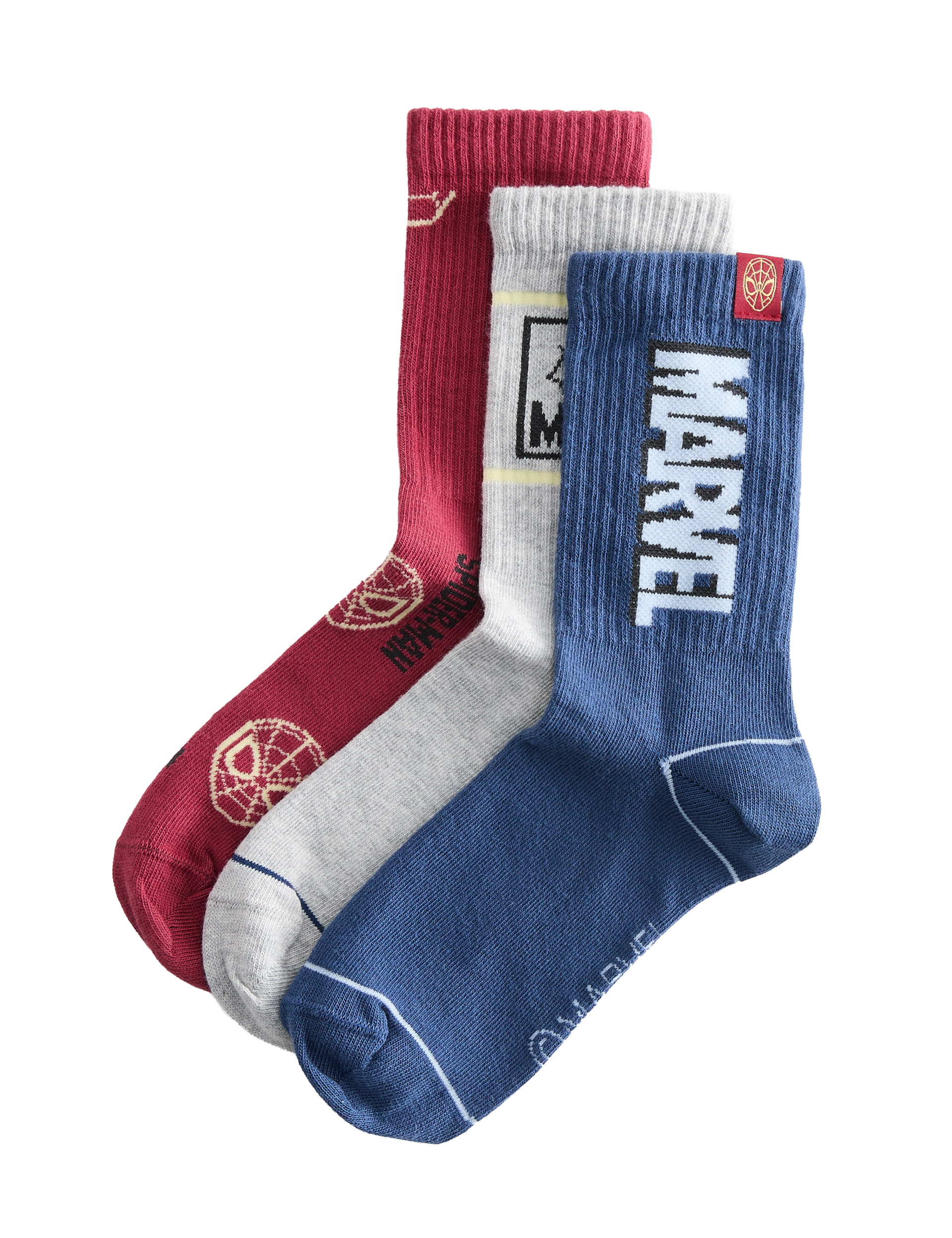 Spider-Man cotton rich ankle socks 3 pack, imported from the UK