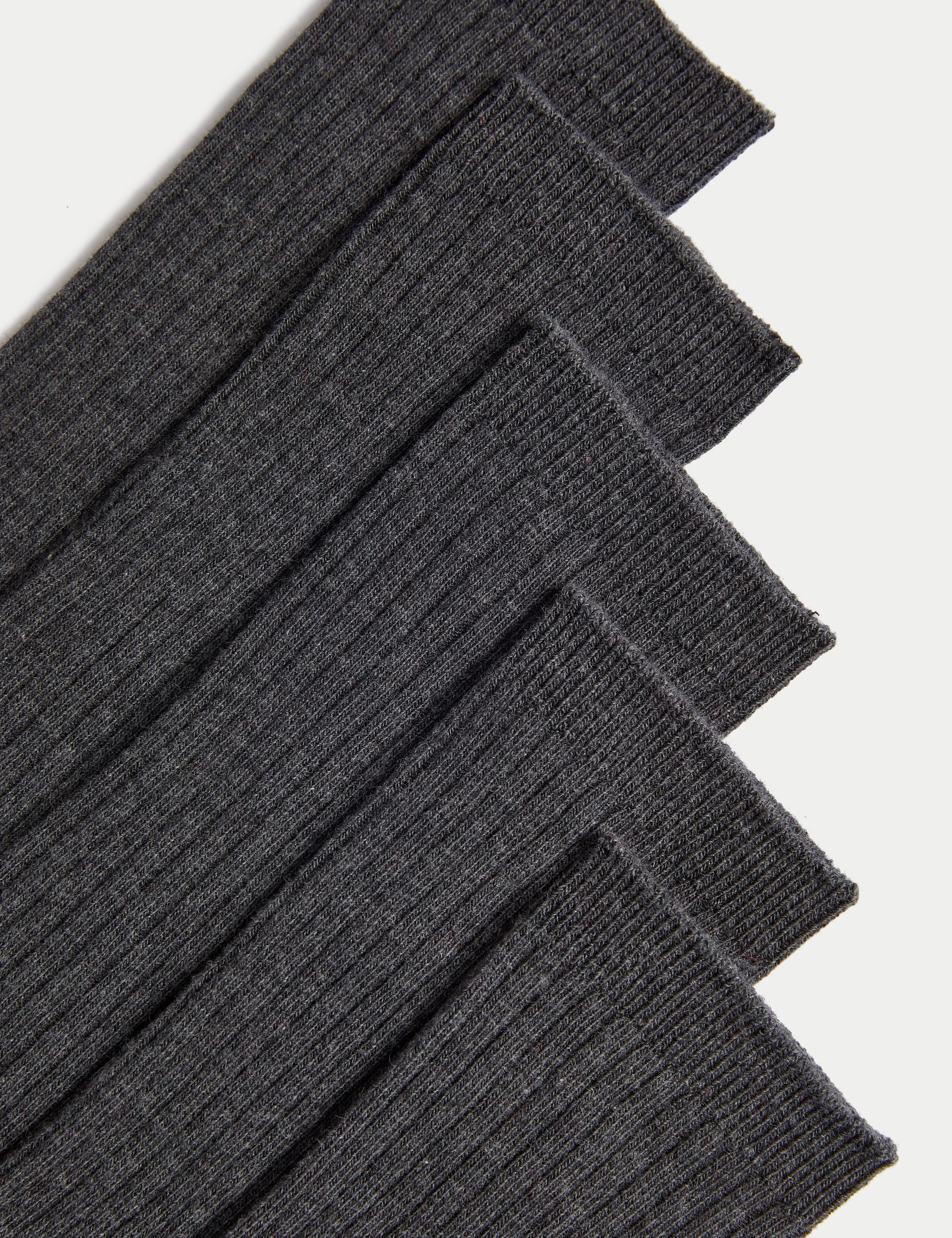 5 pack long ribbed school socks - British product
