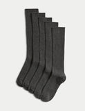 5 pack long ribbed school socks - British product