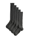 5 pack long ribbed school socks - British product