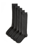 5 Pack Knee High Socks with Scallop Trim