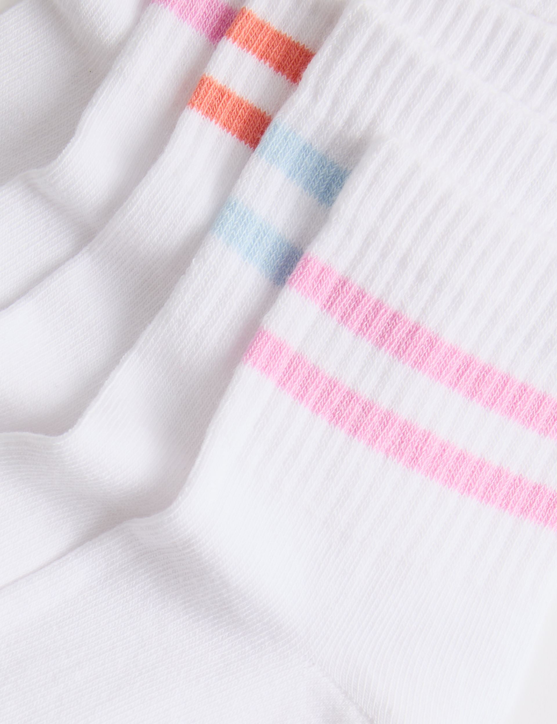 Ankle socks striped 5-pack sizes 6 Small-7 Large, imported from the UK