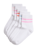 Ankle socks striped 5-pack sizes 6 Small-7 Large, imported from the UK