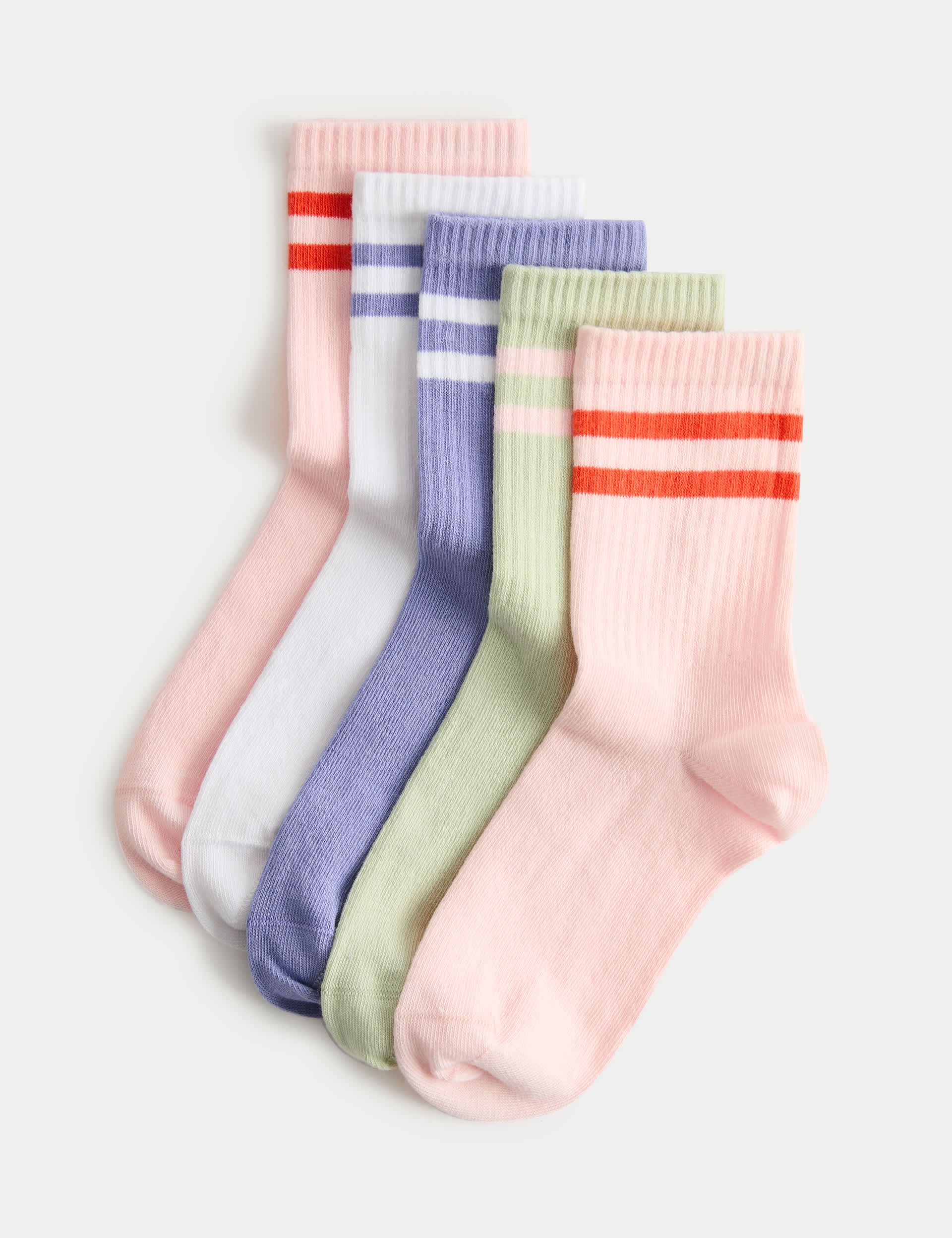 Cotton rich ankle socks 5 pack size 6-7, imported from the UK