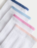 Striped cotton rich children's socks 4 pack sizes 6-7 - British product