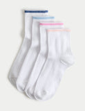 Striped cotton rich children's socks 4 pack sizes 6-7 - British product