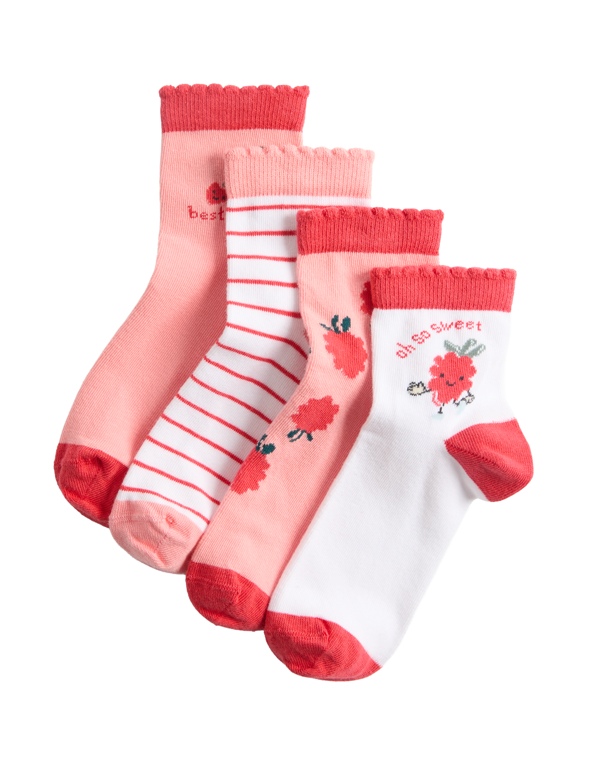 Fun Berries ankle socks pack of 4, UK version