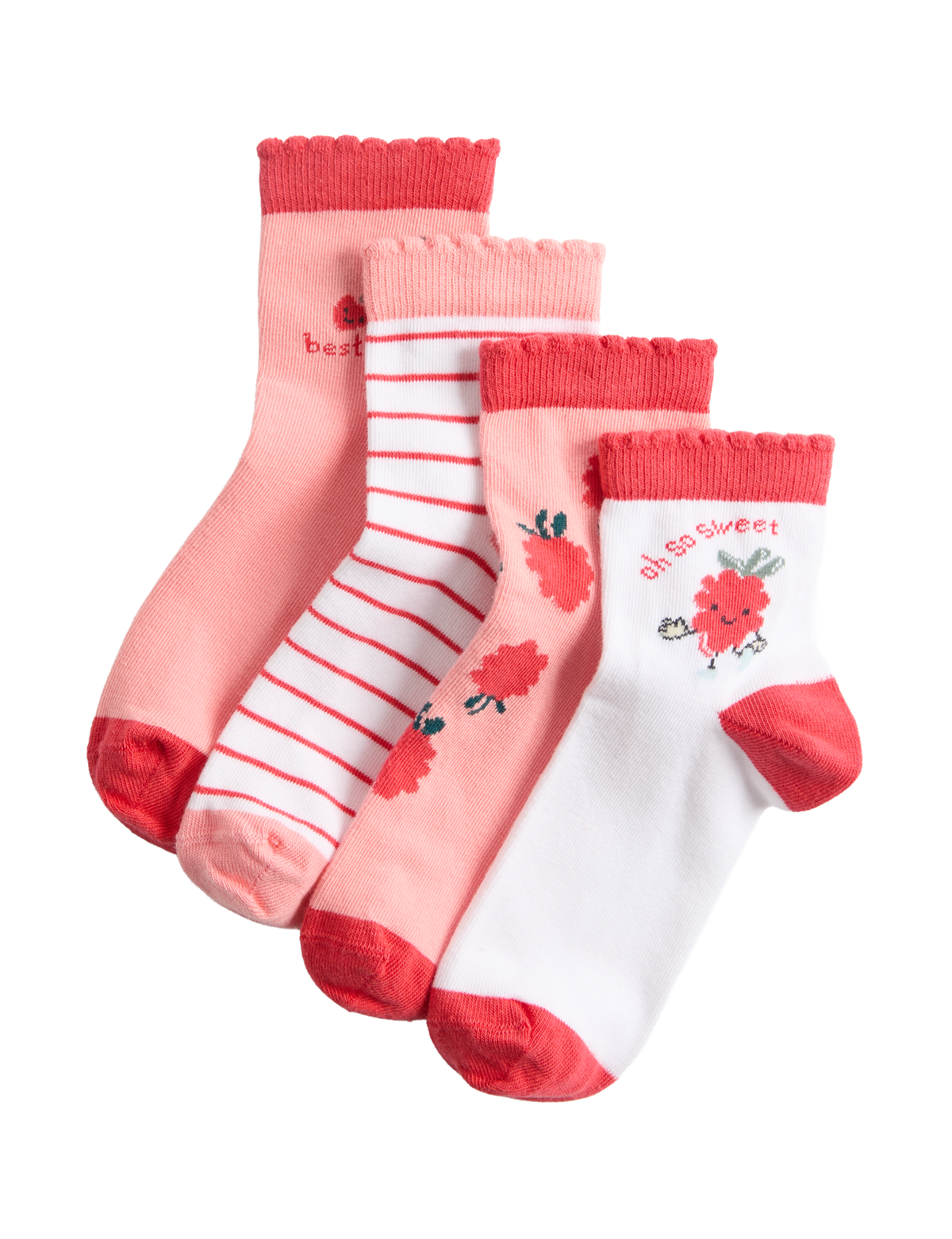 Fun Berries ankle socks pack of 4, UK version